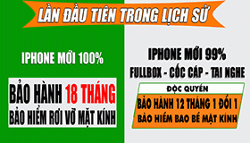 iPhone mới 100% BẢO HÀNH 18 THÁNG – iPhone mới 99% FULLBOX CỐC CÁP