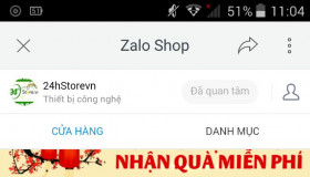 Nhấn nút Quan tâm 24hStore.vn trên Zalo nhận vô số quà hấp dẫn