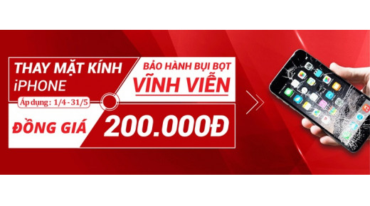 Thay mặt kính iPhone đồng giá 200k – Ưu đãi không thể bỏ lỡ tại 24hStore