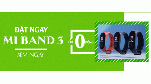 Đặt hàng liền tay – nhận ngay Xiaomi Mi Band 3 giá 0 đồng