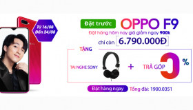 Đặt hàng OPPO F9 chính hãng tại 24hstore sạc cực nhanh, giá cực mềm, thưởng thêm quà tặng