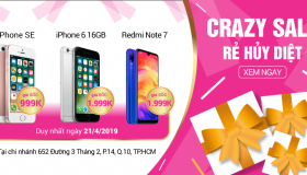 Sale khủng tháng 4: Crazy sale – Rẻ hủy diệt