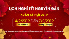 24hStore.vn thông báo nghỉ Tết Nguyên Đán 2019