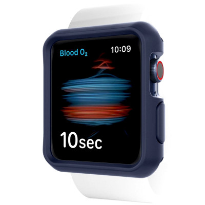 itskins spectrum solid - antimicrobial apple watch se 6 / 5 / 4 44mm xanh duong