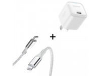 Combo Sạc nhanh Innostyle MiniCube PD/PPS 33W GaN Charger và Cáp Innostyle PowerFlex USB-C to Lightning
