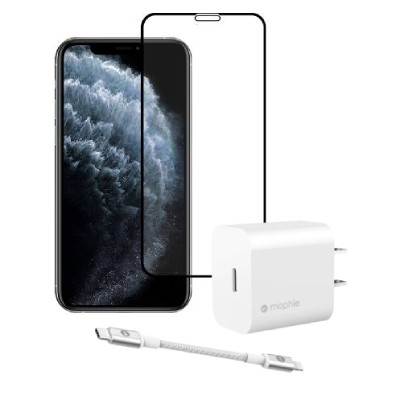 Combo iPhone 11 Pro Max (Cốc 20W+Cáp C to L Mophie+Dán)