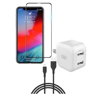 Combo iPhone Xs (Cốc 12W+Cáp C to L Innostyle+Dán)