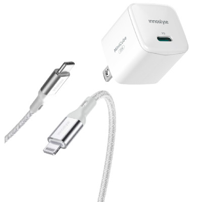 Combo Cốc sạc nhanh Innostyle Ultra Minicube 20W và Cáp Innostyle PowerFlex C to L