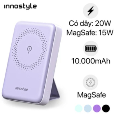 Sạc dự phòng Innostyle PowerMag 2in1 10.000mAh PD 20W có chân đứng
