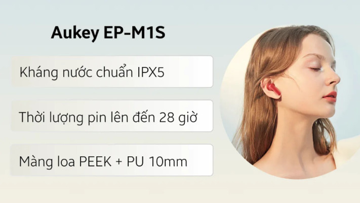 tai nghe bluetooth aukey ep-m1s 1