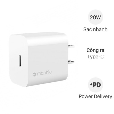 sạc mophie pd 20w usb-c