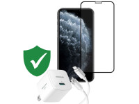 Combo quà VIP cho iPhone Xs Max cũ (Cốc 20W+Cáp C to L Innostyle+Dán TOP+24hCare 12 Tháng)