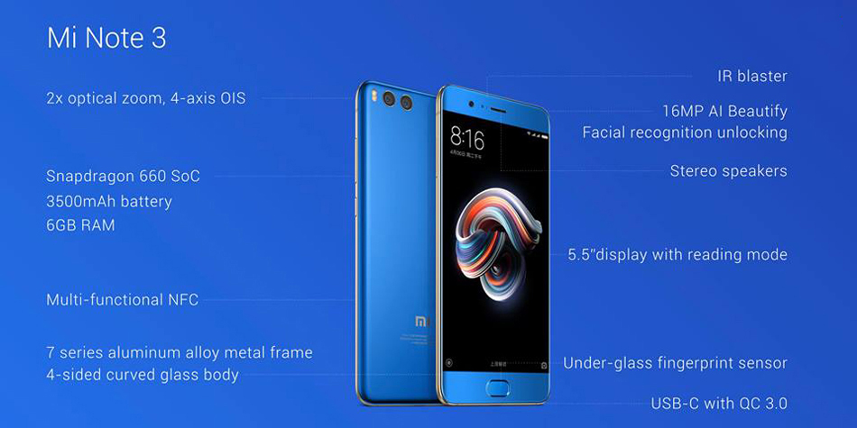 Xiaomi Mi Note 3 xiaomi mi mix 2 va xiaomi mi note 3 hinh anh 2