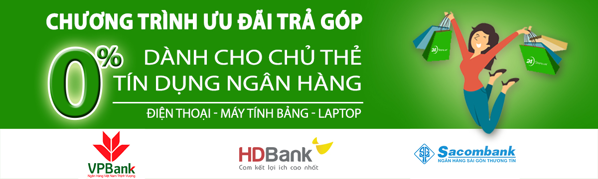 trả góp 0% cho thẻ tín dụng