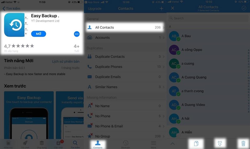 huong dan xoa cung luc nhieu contact sao luu di chuyen danh ba tu iphone sang cac may khac hinh anh 1