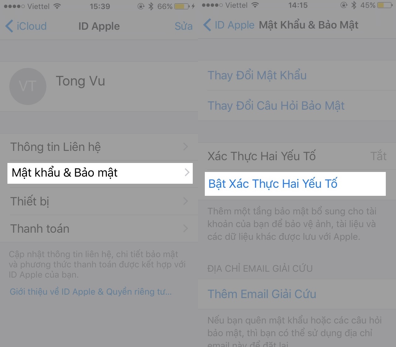 bat tinh nang bao mat 2 lop tren apple id hinh anh 4