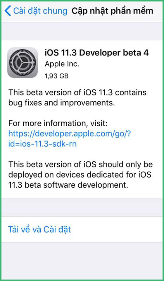 Cập nhật iOS 11.3 beta 4 ios 11 3 beta 4 chinh thuc ra mat hinh anh 2