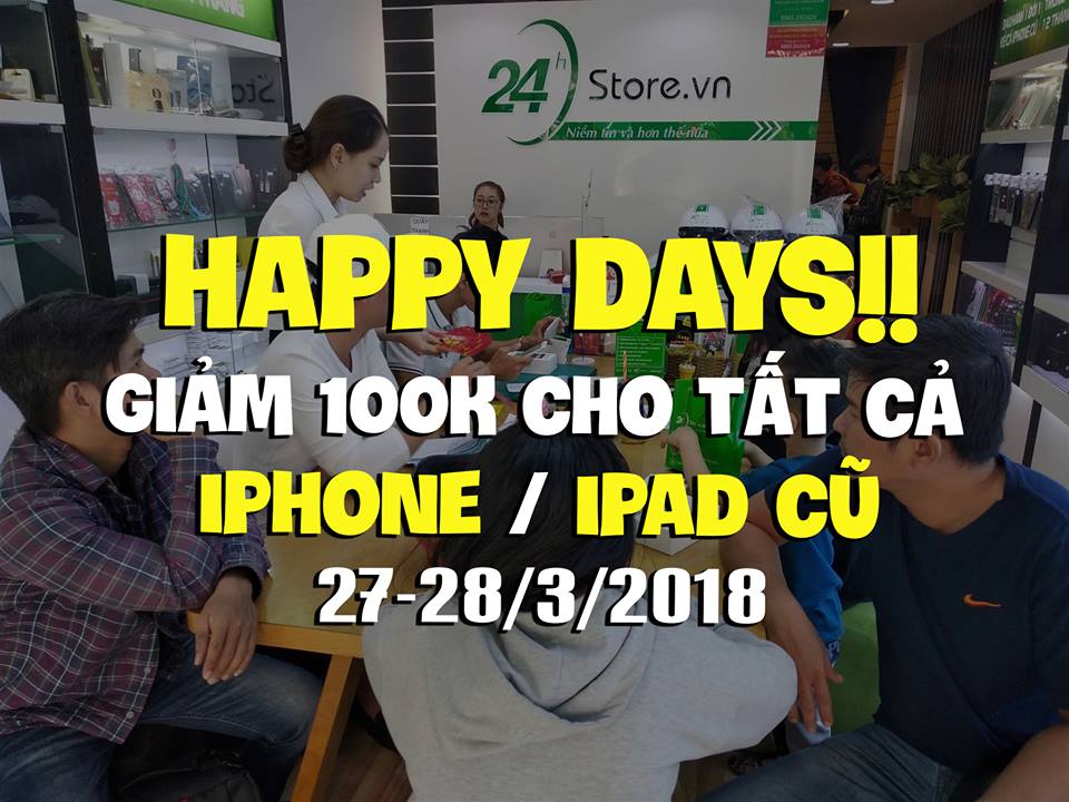 chuong trinh giam gia 100k iphone ipad cu 