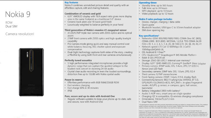 Những thông tin rò rỉ về Nokia 9 Nokia 9 nhung thong tin ro ri moi nhat