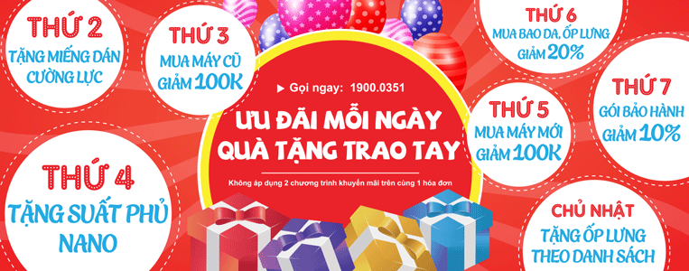 Chương trình Ưu đãi mỗi ngày – Quà tặng trao tay tại 24hStore uu dai moi ngay qua tang trao tay