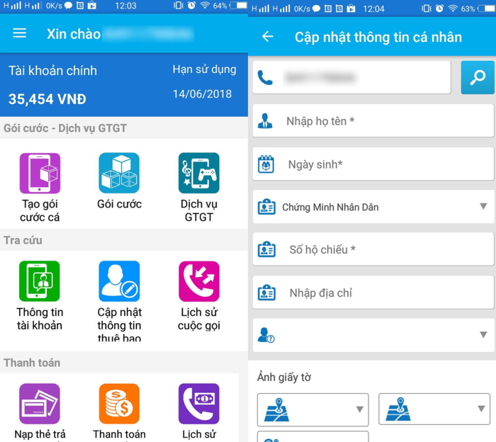 huong dan cach kiem tra thong tin cua cac nha mang viettel, mobifone và vinaphone