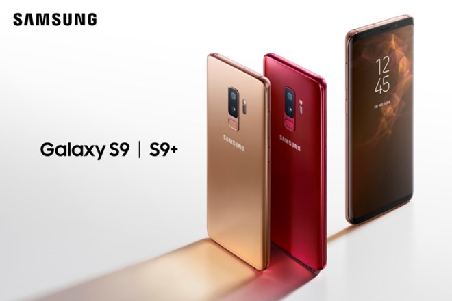 Galaxy S9/S9+ xuất hiện 2 phiên bản màu mới thang 6 nay galaxy s9, s9+ màu vang se den viet nam