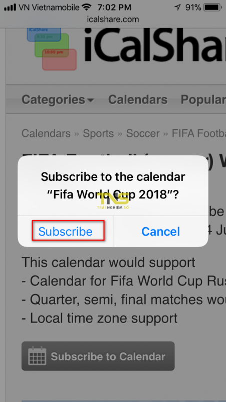 cach them lich thi dau world cup 2018 vao iphone