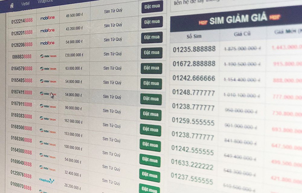 sim 11 so len doi: gam hang cho gia len