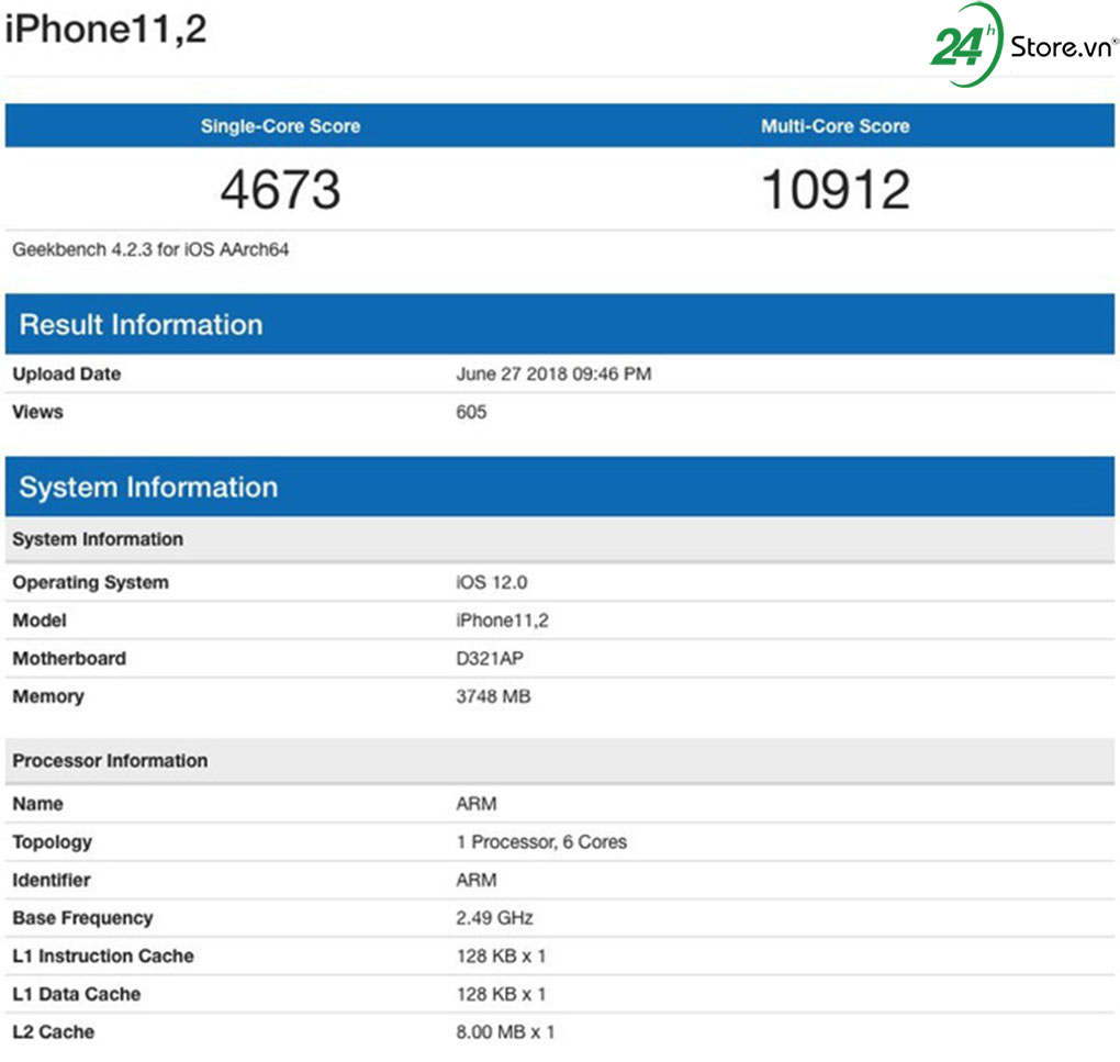 lo dien ket qua dau tien tren benchmark dau tien cua iphone x plus 2