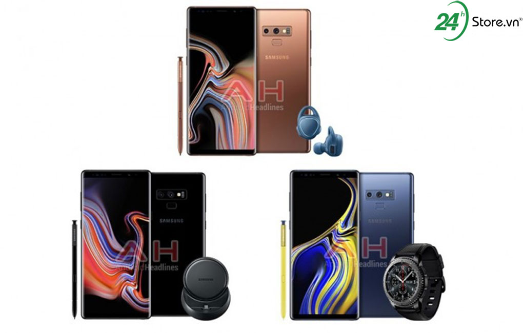 galaxy note 9 lo dien phien ban mau nau 