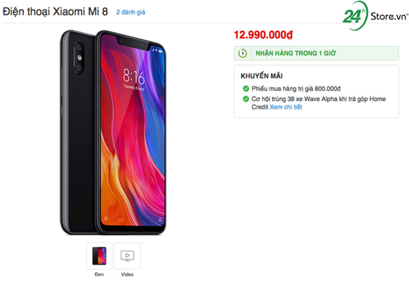 xiaomi mi 8 lang le ban chinh hang tai viet nam voi gia loan lac 1