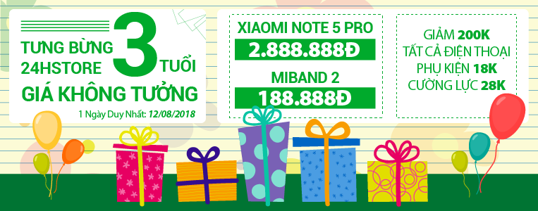 tung bung 24hstore 3 tuoi - gia khong tuong 1 ngay duy nhat