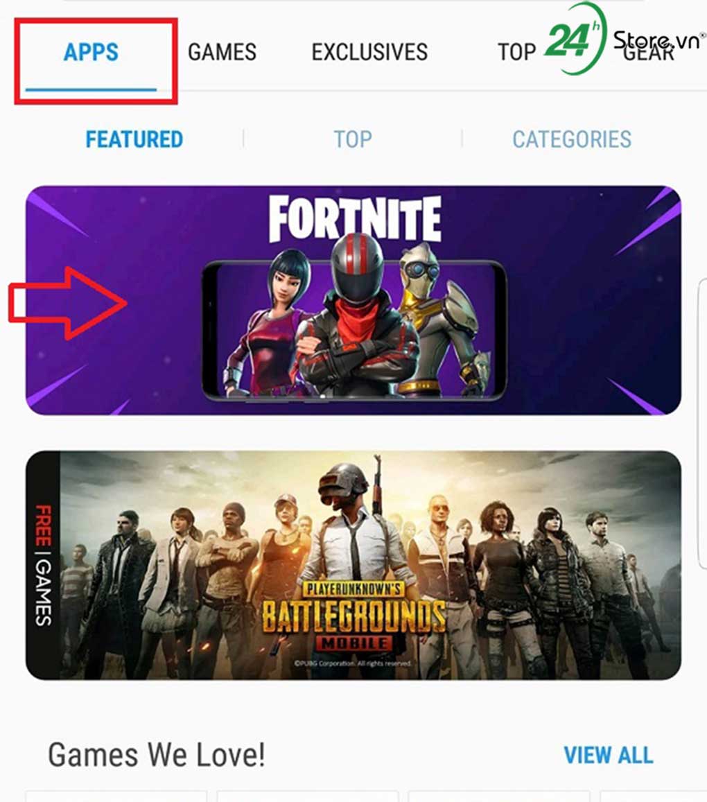 huong dan tai game fortnite tren dien thoai samsung 4