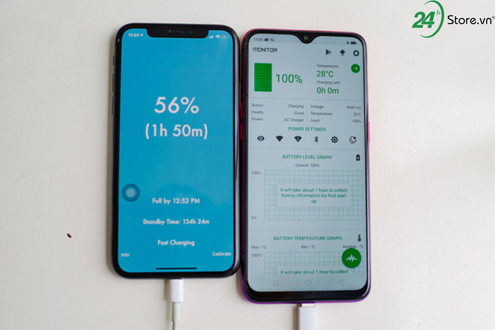 Oppo F9 là vô đối so với iPhone X về sạc nhanh hình 6