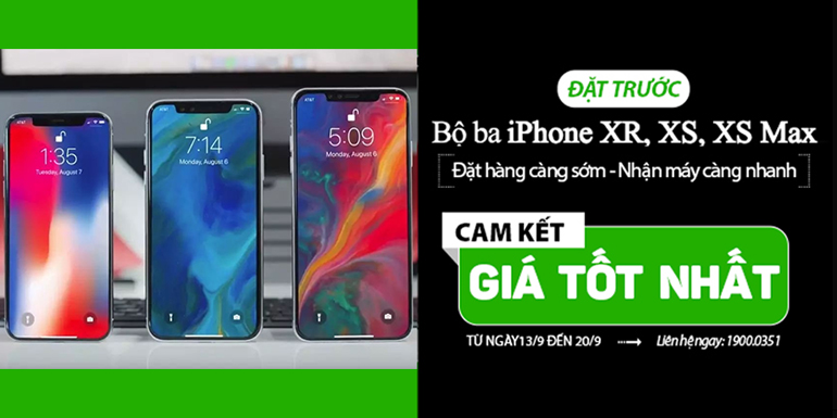 đặt trước iphone xs, xs max, xr tại 24hstore