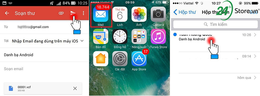chuyen doi danh ba tu samsung sang iphone cuc don gian