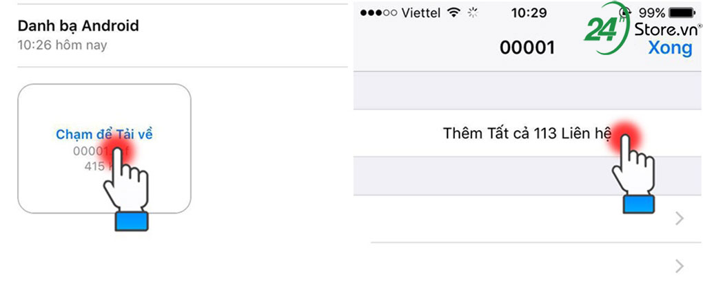 chuyen doi danh ba tu samsung sang iphone cuc don gian