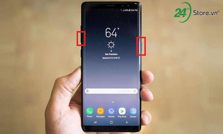 Chụp màn hình Samsung bằng nút nguồn và phím âm lượng
