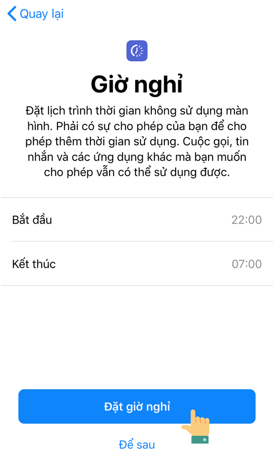 kiem soat thoi gian su dung iphone cua con cai tren ios hinh 6