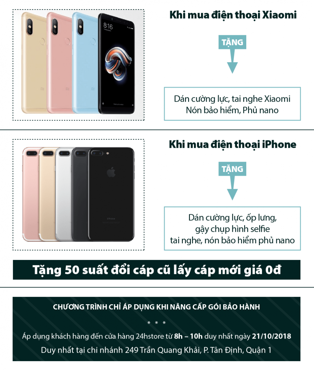 ưu đãi khi mua xiaomi và iphone