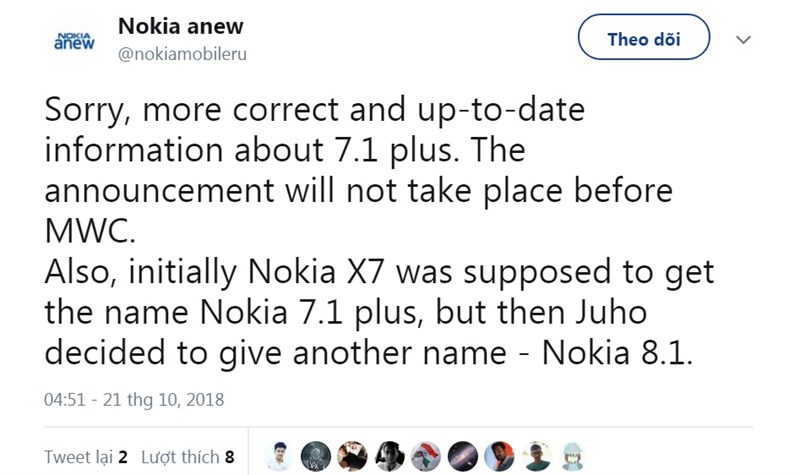nokia 8.1 phien ban quoc te cua nokia x7