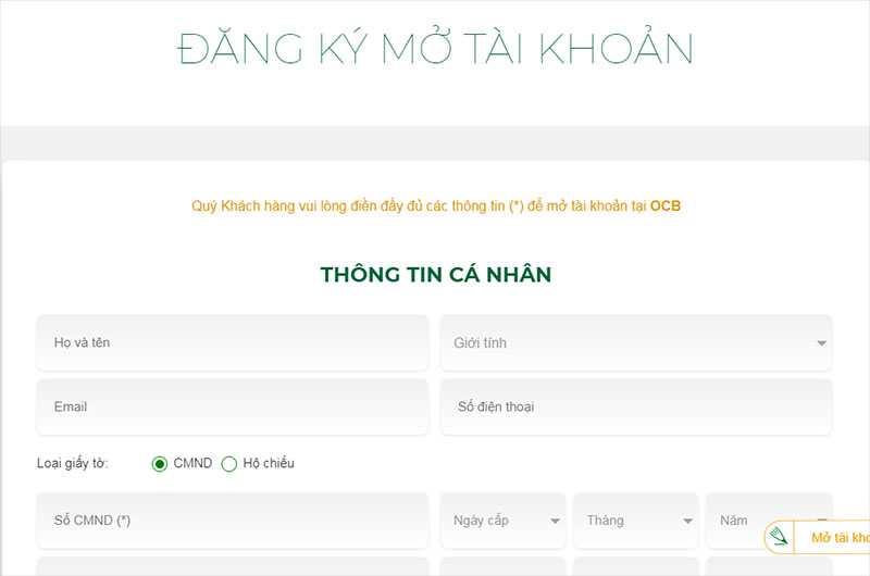 mo the atm, tai khoan online tai nha