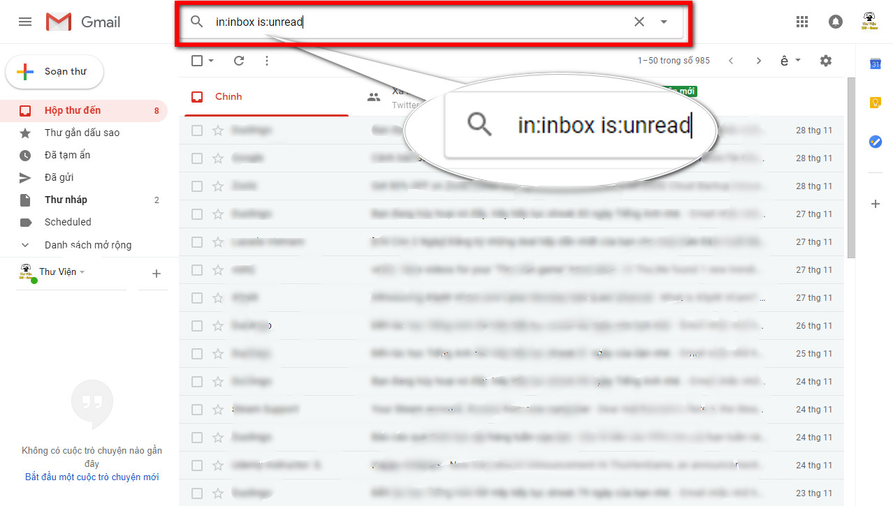 bi quyet xoa toan bo email chua doc