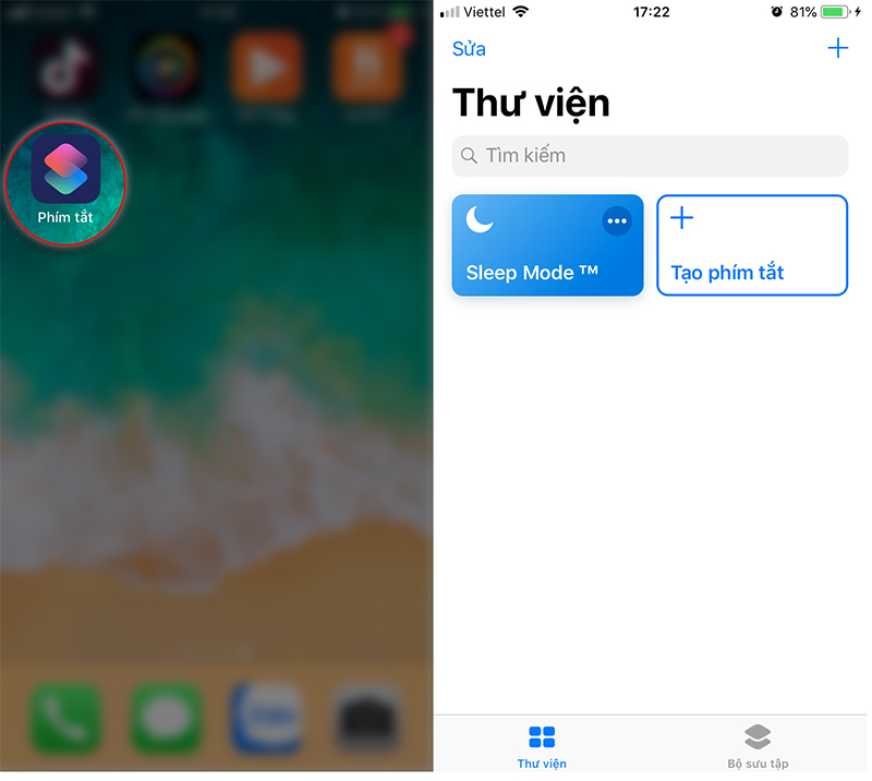 cai dat phim tat ngu ngon tren iphone chi mot lan cham