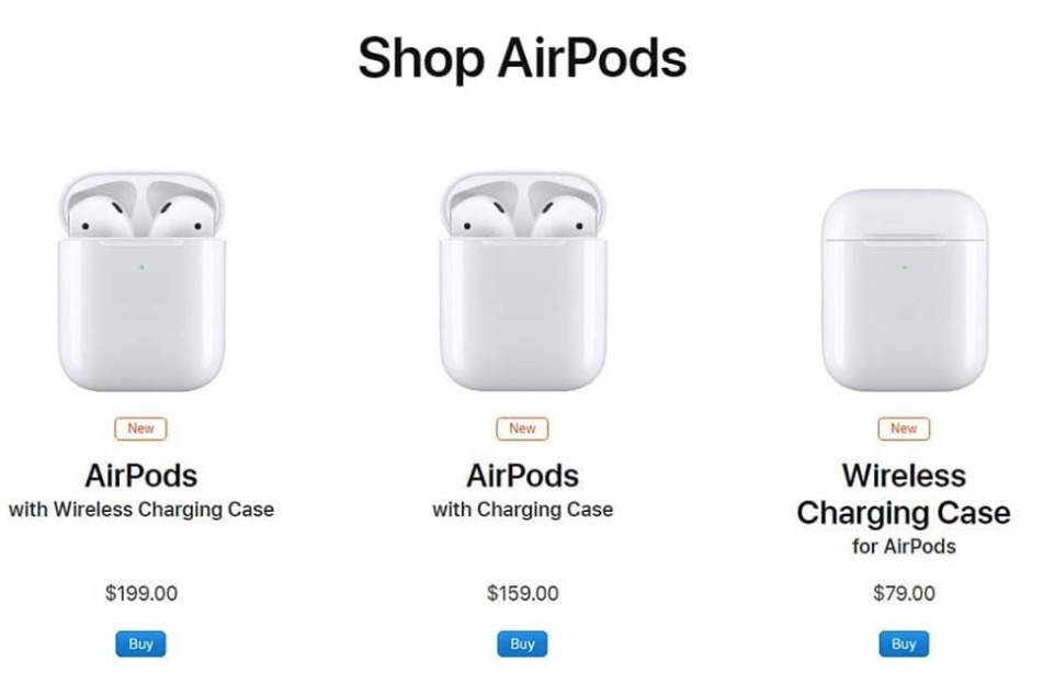 apple chinh thuc ra mat tai nghe khong day airpods 2