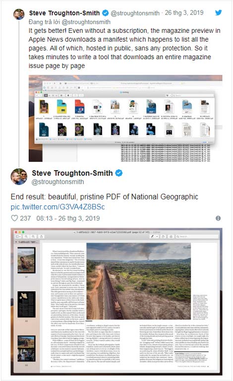 thông tin chia sẻ trên twitter