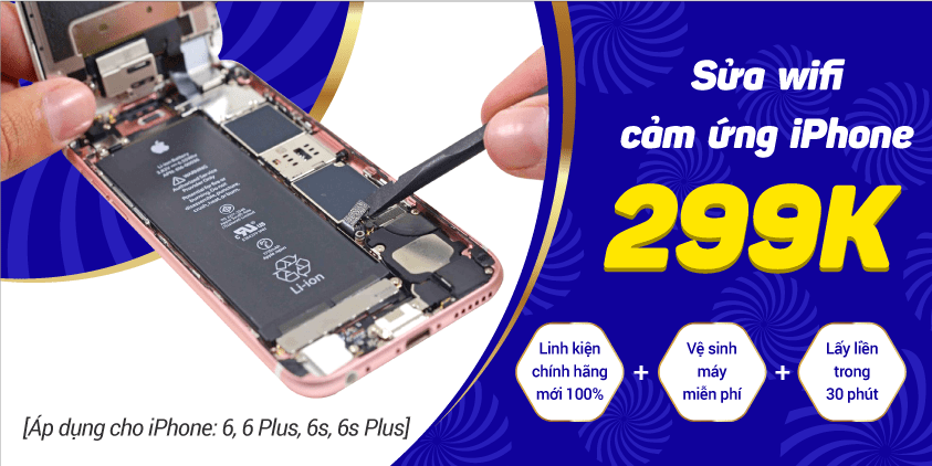 sửa wifi, cảm ứng iphone 299k