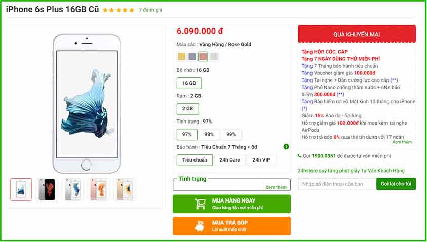 Mẫu iPhone đáng mua iPhone 6 Plus