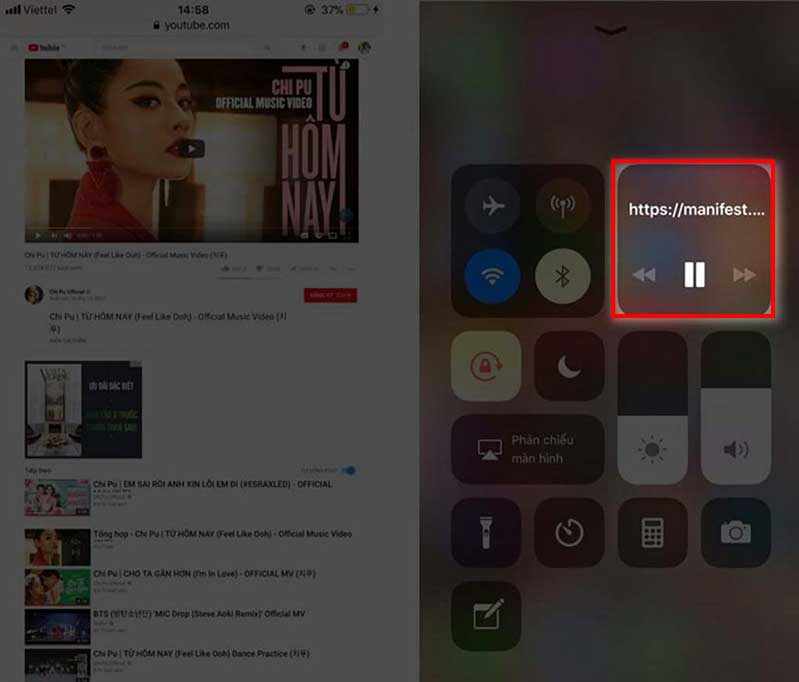 Cách 1: Sử dụng safari 2 nghe nhac youtube iphone 4