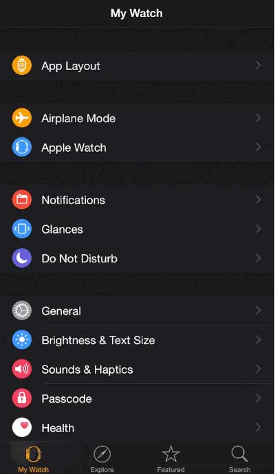 ngắt kết nối Apple Watch với iPhone